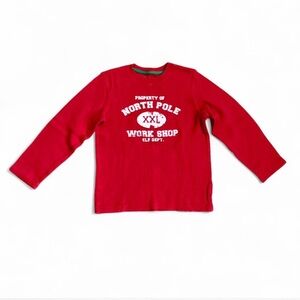Jumping Beans North Pole Workshop Christmas Thermal Shirt Size 7